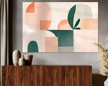 Abstract shapes in soft colours by Poster Art Shop