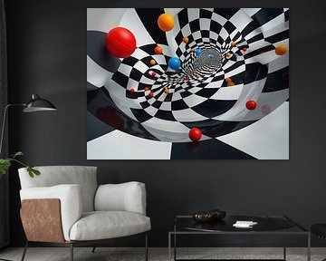 Abstract art with 3d effect balls by The Photo Artist