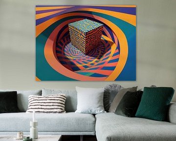 Abstratct work with 3d effect in colour