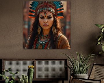 Mooie Azteekse vrouw
