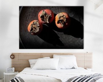 Three persimmons from above by Ulrike Leone