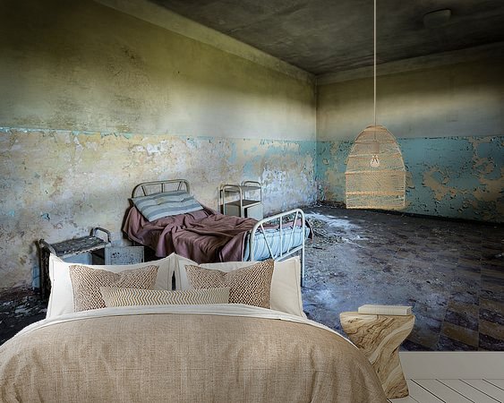 Voorbeeld van het werk in een kamer