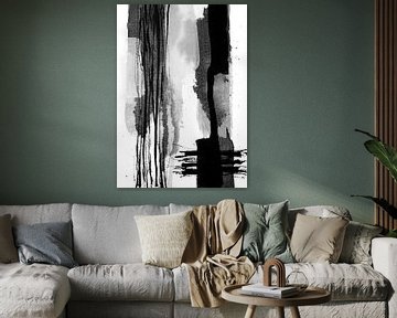 zwarte witte inkt abstract van Ela Szczepaniak