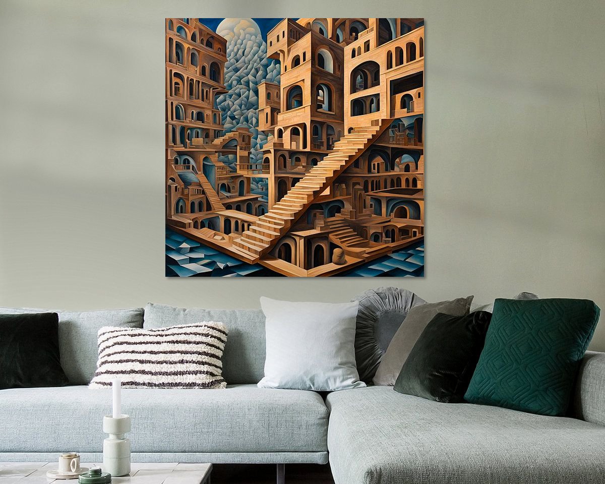 Voorbeeld van het werk in een kamer