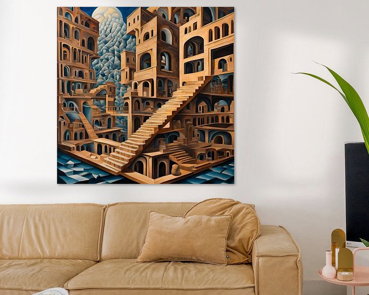 Voorbeeld van het werk in een kamer