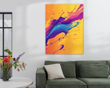 Colour explosion in yellow and purple