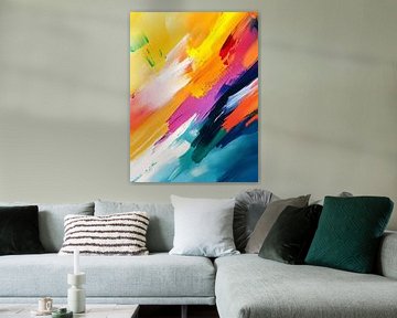 Brushstrokes in dynamic rainbow colours by artefacti