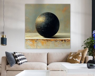 Winterse Abstract Kunst | Shadows in Winter’s Orb van Kunst Kriebels