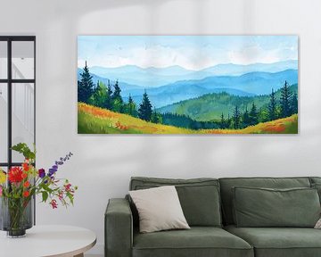 Landschap | Serene Depths van Abstract Schilderij