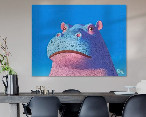 Voorbeeld van het werk in een kamer