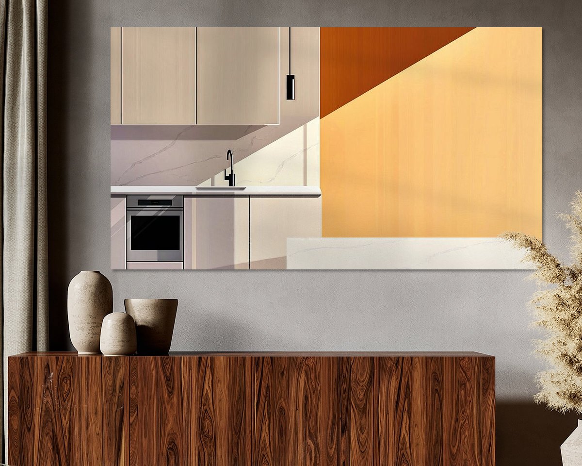 Voorbeeld van het werk in een kamer