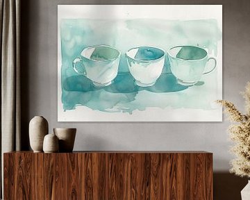 Drie koffiekopjes van Zen en Meer