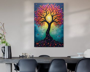 Levensboom Drie - De Boom van Levendige Harmonie van Artsy Inventor