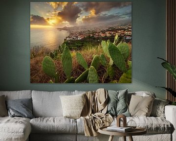 Sunset over Funchal van John Goossens Photography