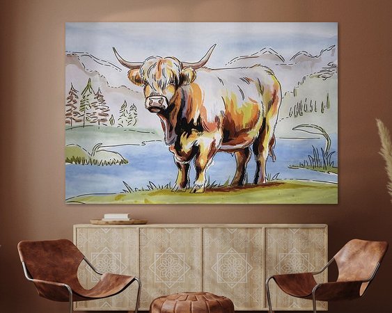 Example of the artwork in a room