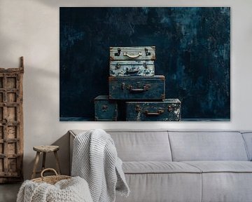 Vintage koffers met verweerde look van Imperial Art House