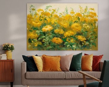 Gele bloemen in natuurlijke omgeving van Imperial Art House
