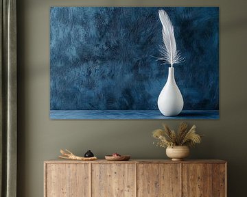 White feather in elegant vase by Imperial Art House
