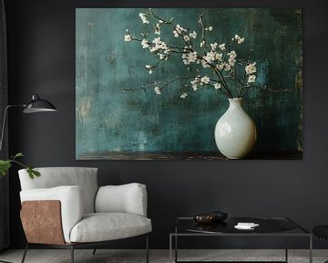 Bloesemtakken in keramische vaas van Imperial Art House