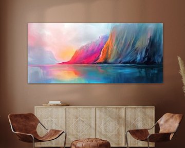 Cliff Reflections van Abstract Schilderij
