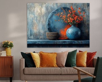 Modern floral art | Ember Horizon by Art Whims