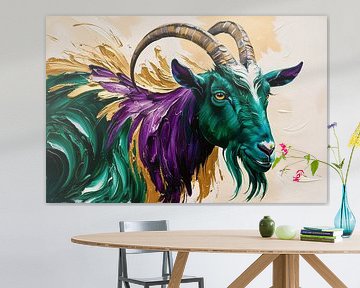 Colourful goat in modern style by Imperial Art House