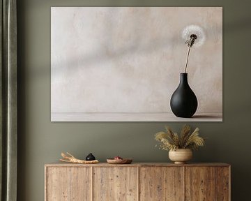 Minimalistisch vaasje met dandelion van Imperial Art House
