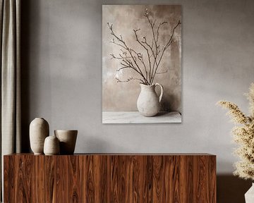 Branches in rustic clay vase by Imperial Art House