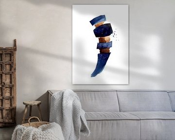 Tinte indigo abstrakt