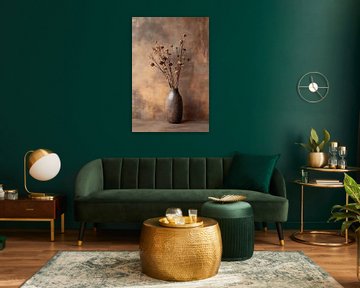 Keramische vaas met gedroogde bloemen van Imperial Art House