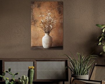 Gedroogde bloemen in rustieke vaas van Imperial Art House