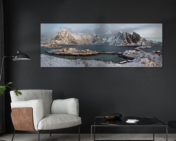 Noorwegen, Panorama Lofoten van Conny  van Kordelaar