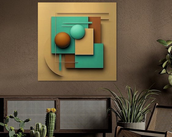 Voorbeeld van het werk in een kamer