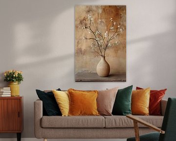 Keramische vaas met bloesemtakken van Imperial Art House