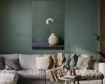 Rustic vase with dandelion by Imperial Art House