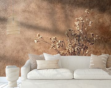 Rustic vase with dried flowers by Imperial Art House