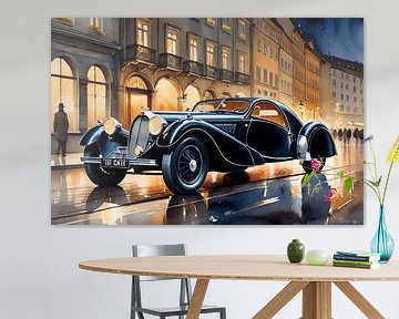 Zwarte klassieke auto van DeVerviersBelgium