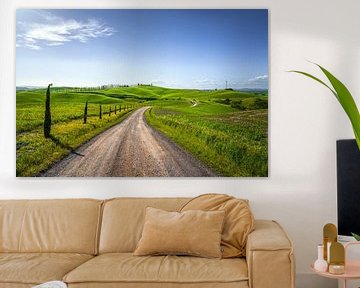 Route van de Via Francigena in Toscane van Stefano Orazzini