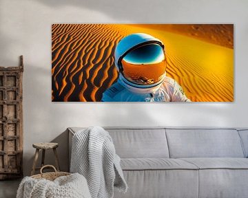 Astronaut in de woestijn - Futuristisch van Poster Art Shop