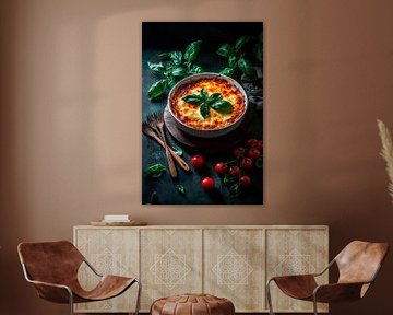 Backblech mit köstlicher Lasagne – Genuss pur von Poster Art Shop