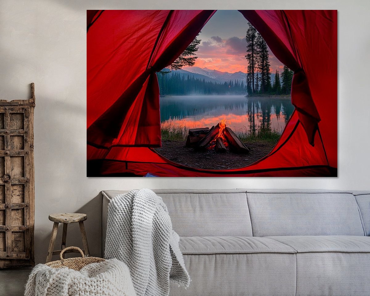 Voorbeeld van het werk in een kamer