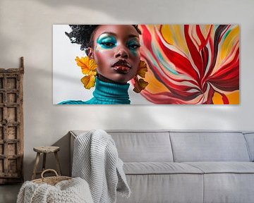 Expressive portrait shot with colours by Poster Art Shop