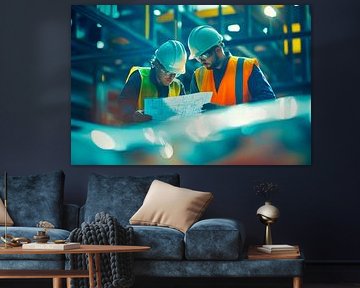 Construction planning as a team - safety first by Poster Art Shop