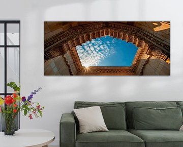 View of the sky through an ornate arch by Poster Art Shop