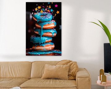 Kleurrijke donuts met glazuur en hagelslag van Poster Art Shop