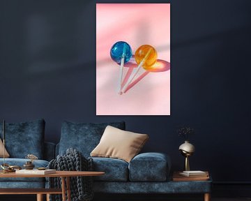 Colourful lollipops on a delicate background by Poster Art Shop