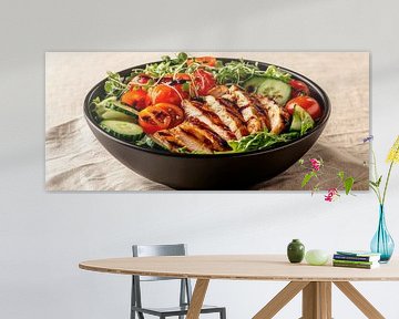 Colourful salad punch with grilled chicken by Poster Art Shop