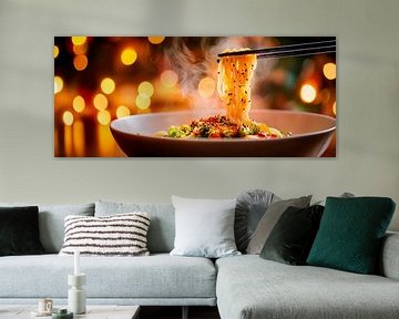Steamed dumplings in a festive atmosphere by Poster Art Shop