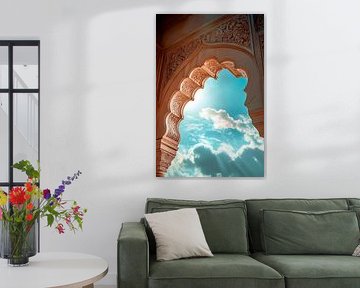 Elegant arch with a view of the clouds by Poster Art Shop