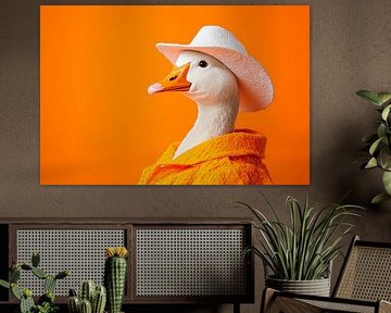 Relaxing duck with a cowboy look by Poster Art Shop